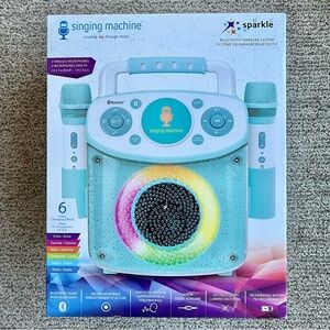 NIB The Singing Machine Mini Sparkle Karaoke Machine- Teal
